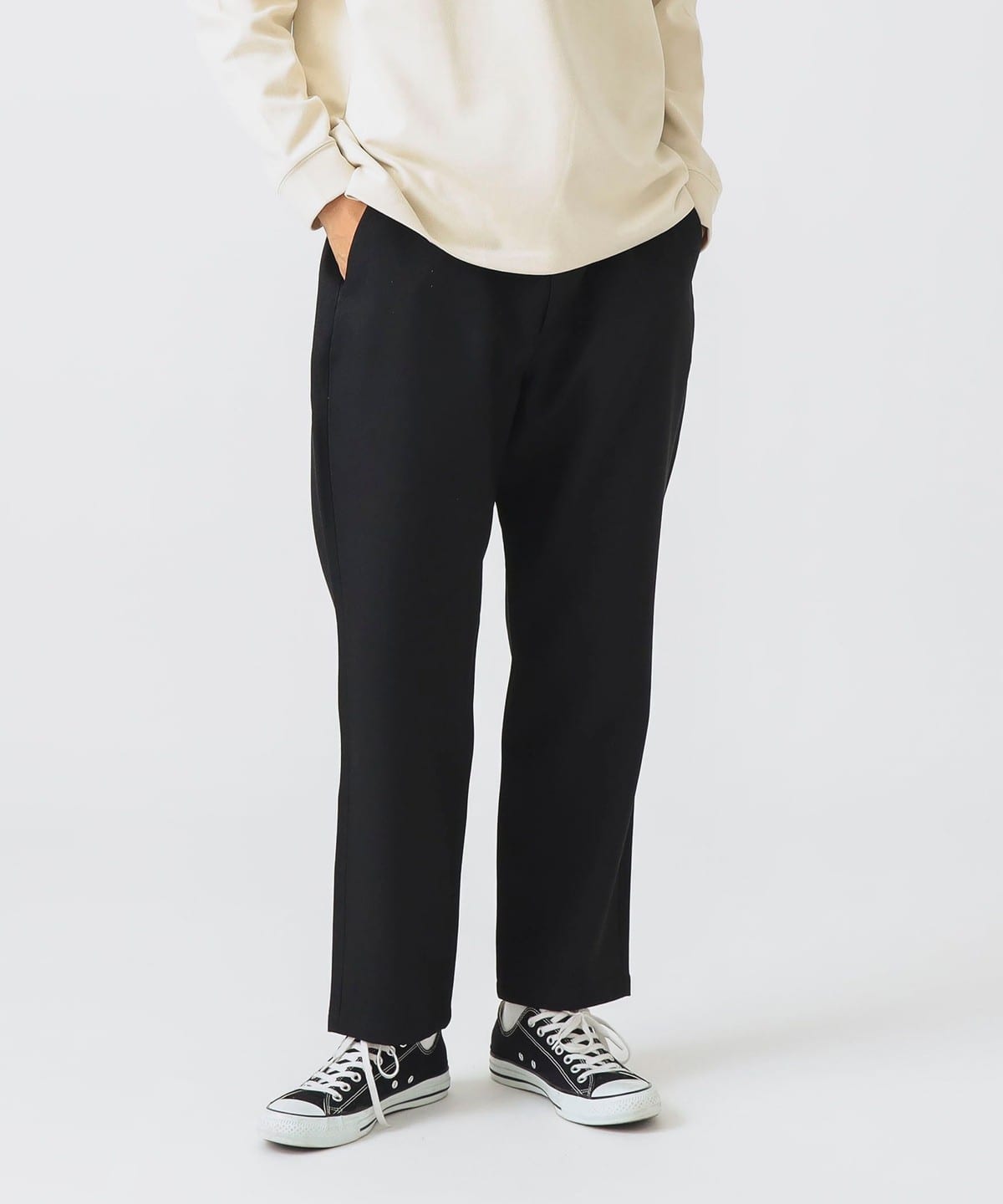 ポリメランジ テーパード パンツ パンツ MEN BLACK XL ポリメランジ テーパード パンツ パンツ MEN BLACK XL