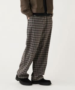 オンブレーチェック ワイドパンツ