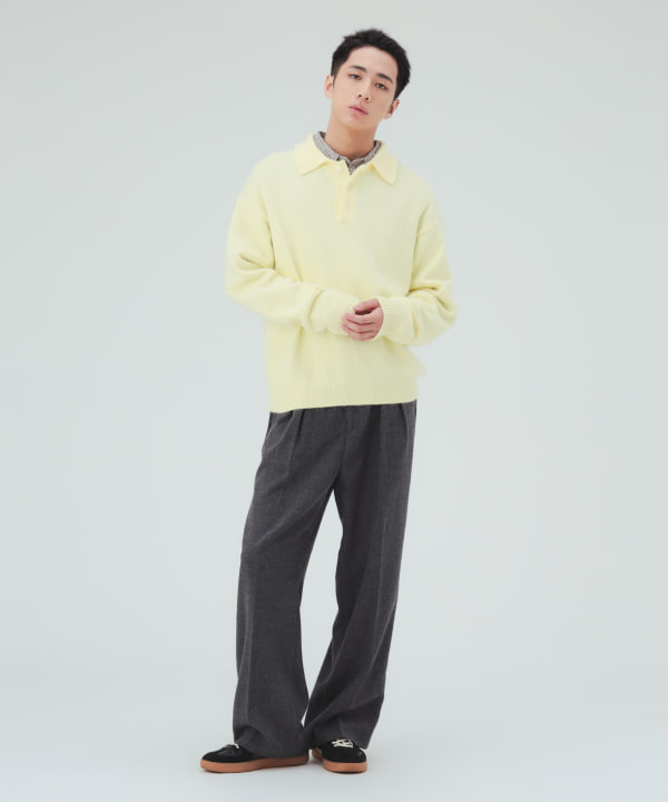 ウールライク 2タック ワイド スラックス [H:183cm C:80 W:68 H:89.5 Size:L]