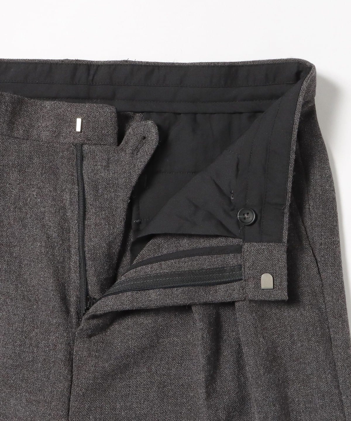 【新品】BEAMS+ 2タック ウール ワイド テーパード スラックス XS BEAMS HEART（ビームス ハート）ウールライク 2タック ワイド