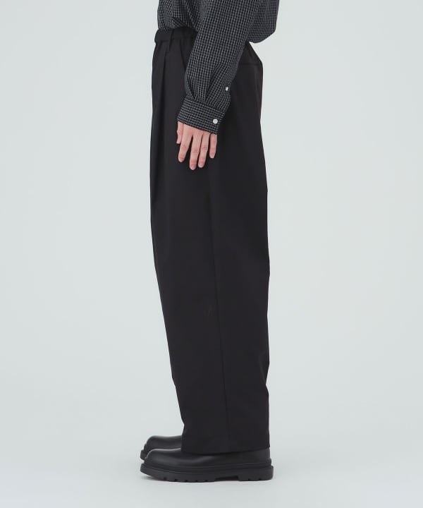 トリコット 1タック ワイド テーパード パンツ