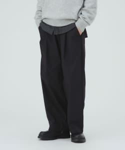 トリコット 1タック ワイド テーパード パンツ