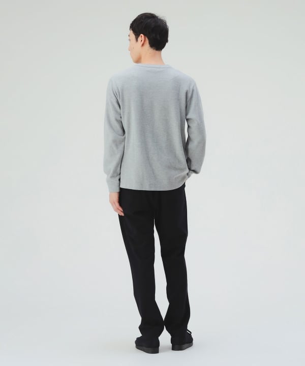 微起毛 ストレッチ テーパードパンツ