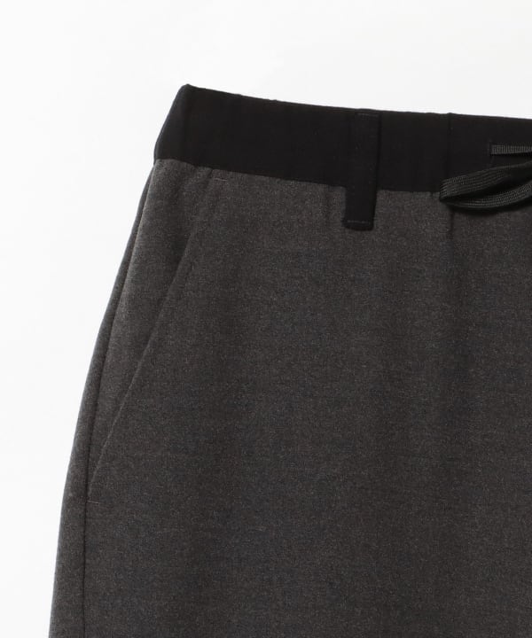 微起毛 ストレッチ テーパードパンツ