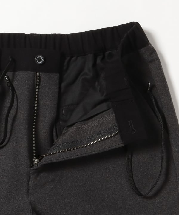 微起毛 ストレッチ テーパードパンツ