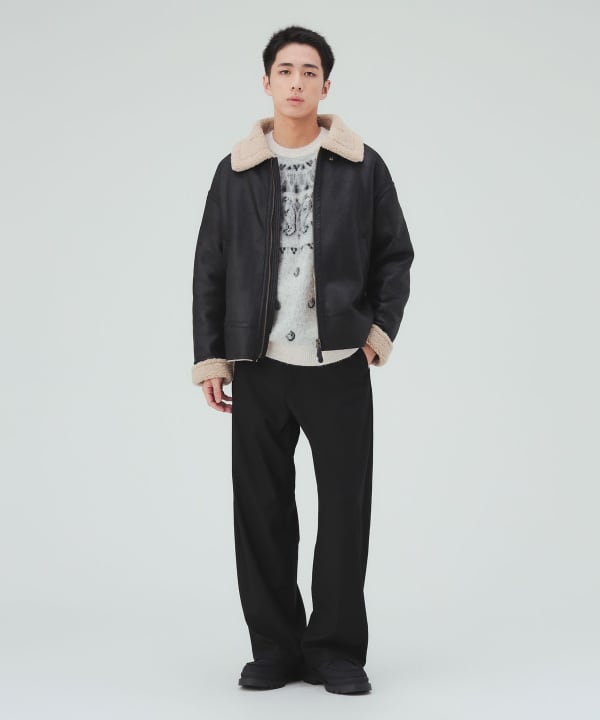 ワイドストレート カーブパンツ [H:183cm C:80 W:68 H:89.5 Size:L]