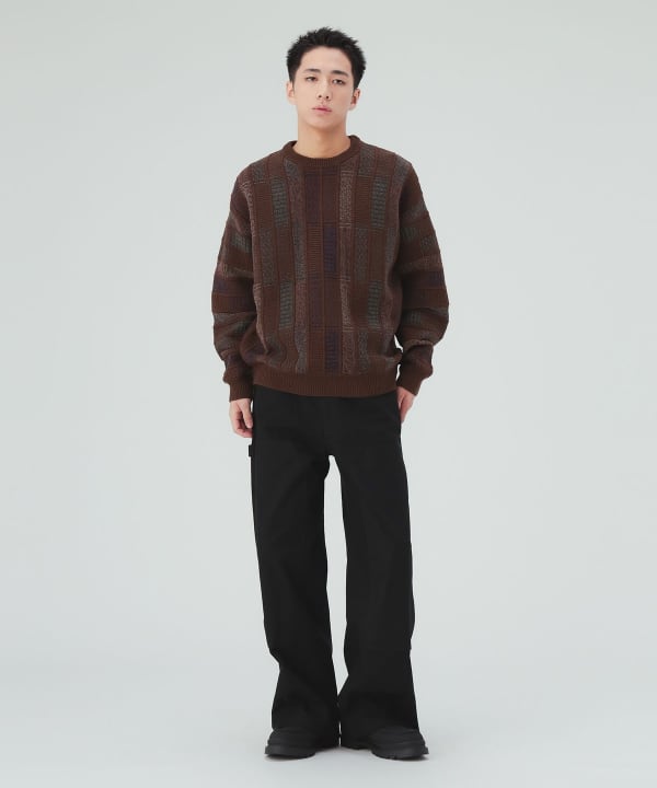 コットンダック ダブルニー ワイドパンツ [H:183cm C:80 W:68 H:89.5 Size:L]