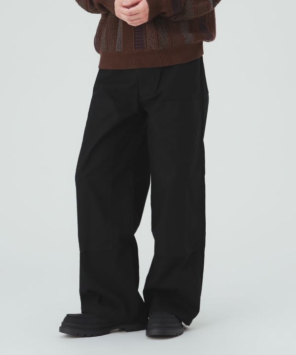 コットンダック ダブルニー ワイドパンツ [H:183cm C:80 W:68 H:89.5 Size:L]