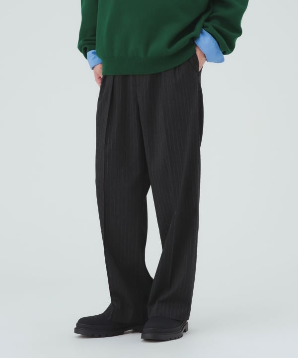 TRストライプ 2タック ワイドパンツ [H:183cm C:80 W:68 H:89.5 Size:L]