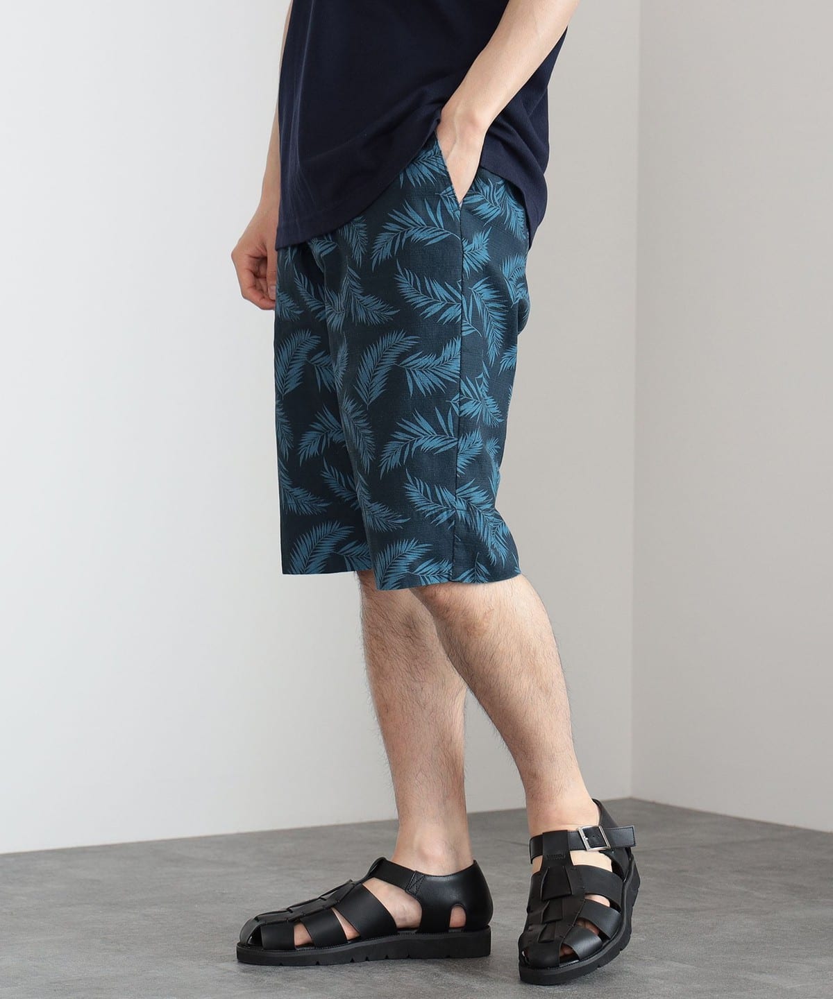 プリペラ トロピカルプリント ショートパンツ パンツ MEN NAVY S プリペラ トロピカルプリント ショートパンツ パンツ MEN NAVY S