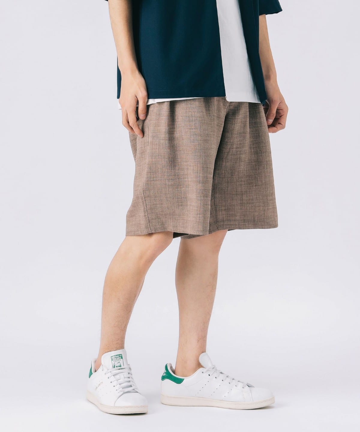 ポリエステル メランジ バミューダパンツ (吸水速乾) パンツ MEN MOCHA XL ポリエステル メランジ バミューダパンツ (吸水速乾) パンツ MEN MOCHA XL
