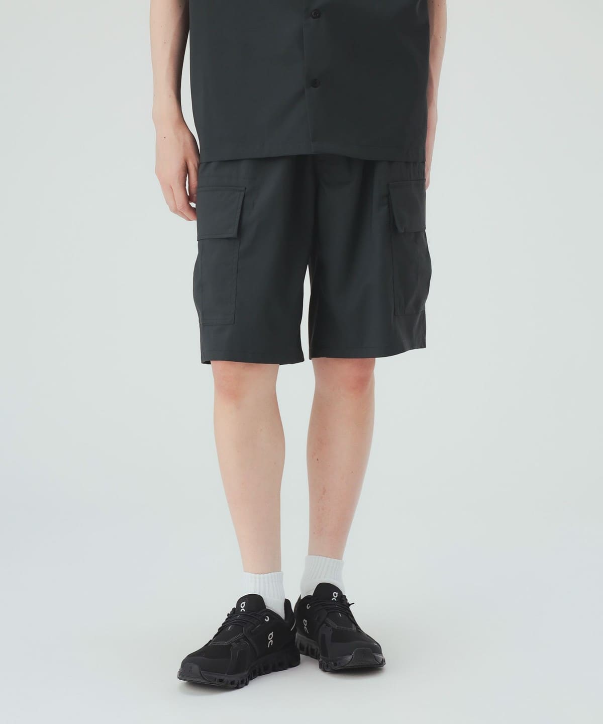【オンライン限定】ストレッチツイルカーゴショーツ（ダークネイビー） オンライン限定】ストレッチツイルカーゴショーツ（ダークネイビー