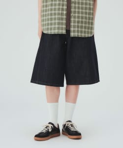 デニムライク カーブバギー ショートパンツ