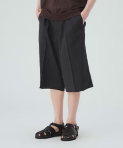 ストレッチツイル 2タック ワイド ショートパンツ
