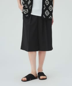 ストレッチツイル 2タック ワイド ショートパンツ