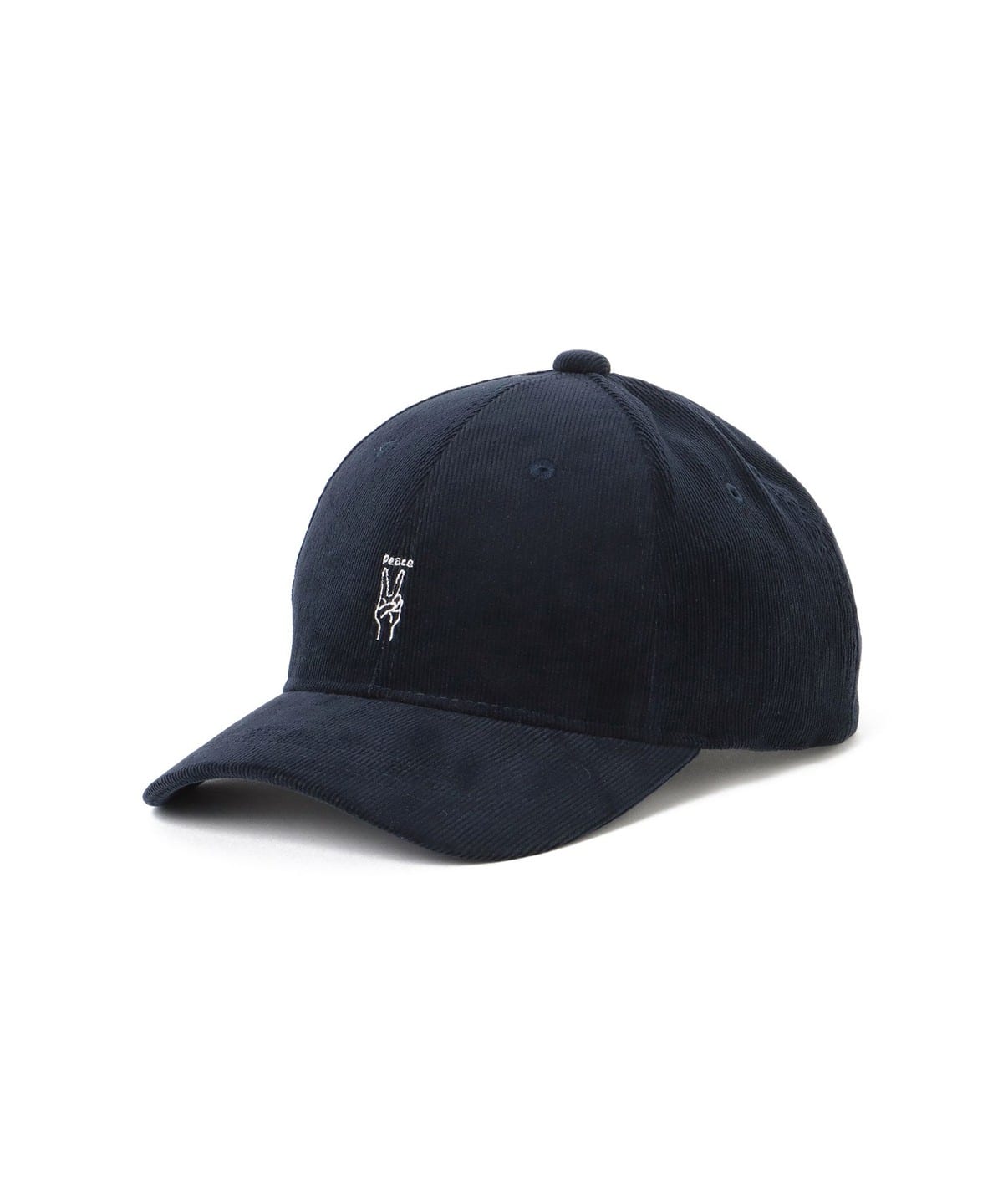 コーデュロイ ハンドサイン 刺繍 キャップ 帽子 MEN NAVY ONE SIZE コーデュロイ ハンドサイン 刺繍 キャップ 帽子 MEN NAVY ONE SIZE