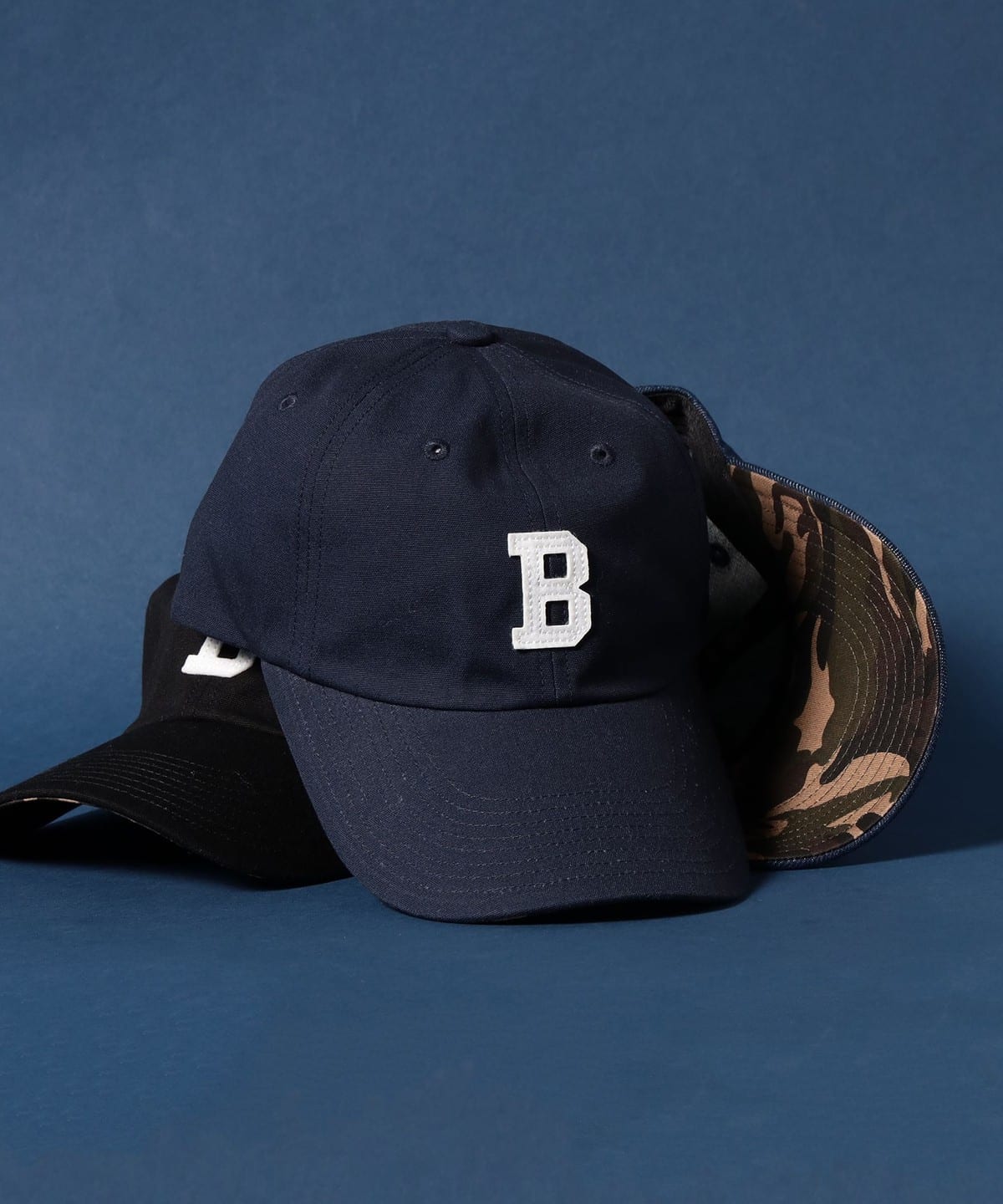 B LOGO 羊毛氈棒球帽
