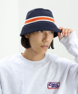 ライン ニット バケットハット
