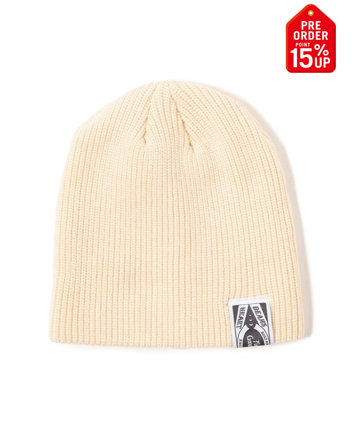【+15%ポイントUP】ネームタグ リブ ビーニー 帽子 MEN WHITE ONE SIZE 【+15%ポイントUP】ネームタグ リブ ビーニー 帽子 MEN WHITE ONE SIZE