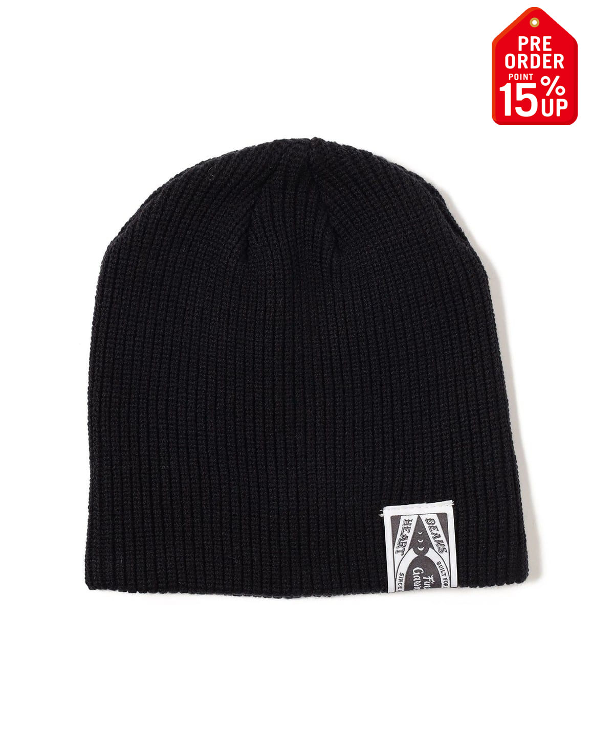 【+15%ポイントUP】ネームタグ リブ ビーニー 帽子 MEN BLACK ONE SIZE 【+15%ポイントUP】ネームタグ リブ ビーニー 帽子 MEN BLACK ONE SIZE