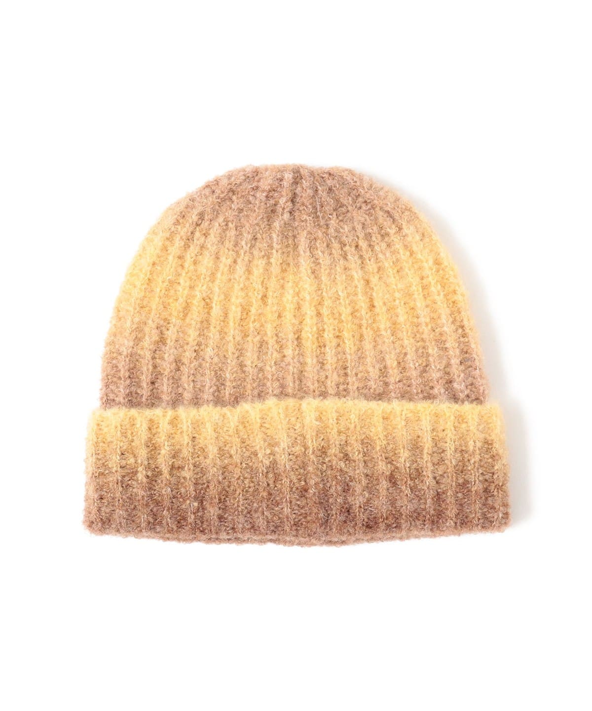 グラデーション ニット帽 帽子 MEN BEIGE ONE SIZE グラデーション ニット帽 帽子 MEN BEIGE ONE SIZE