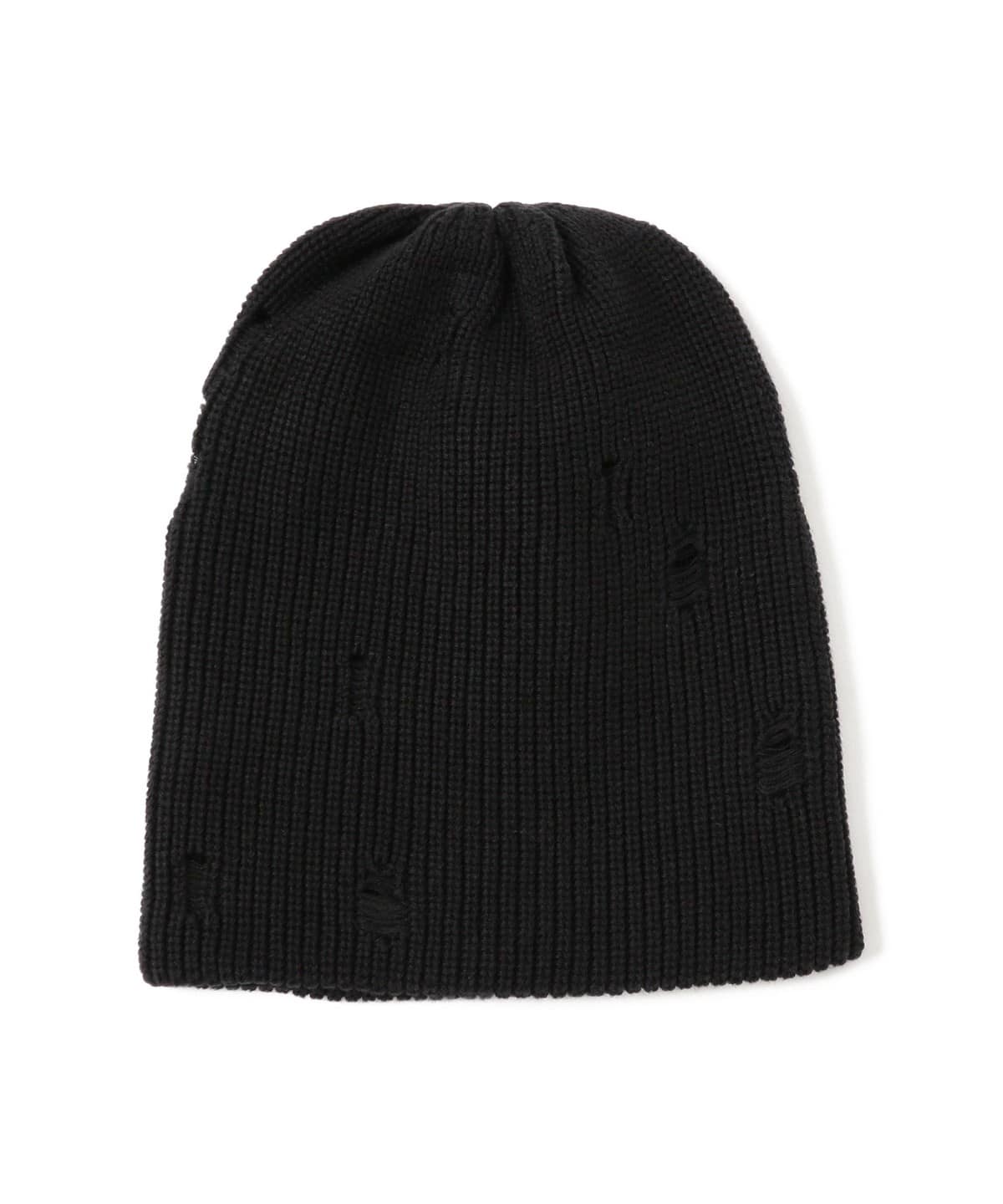ダメージ ビーニー 帽子 MEN BLACK ONE SIZE