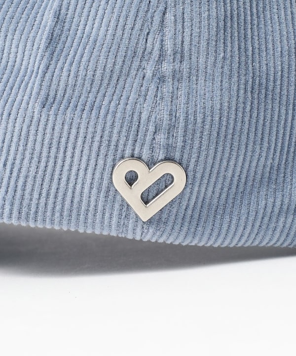 B-HEART ロゴ チャーム コーデュロイ キャップ
