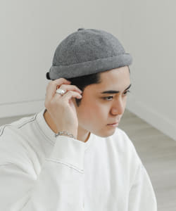 BEAMS HEART / コットンリネン ロールキャップ