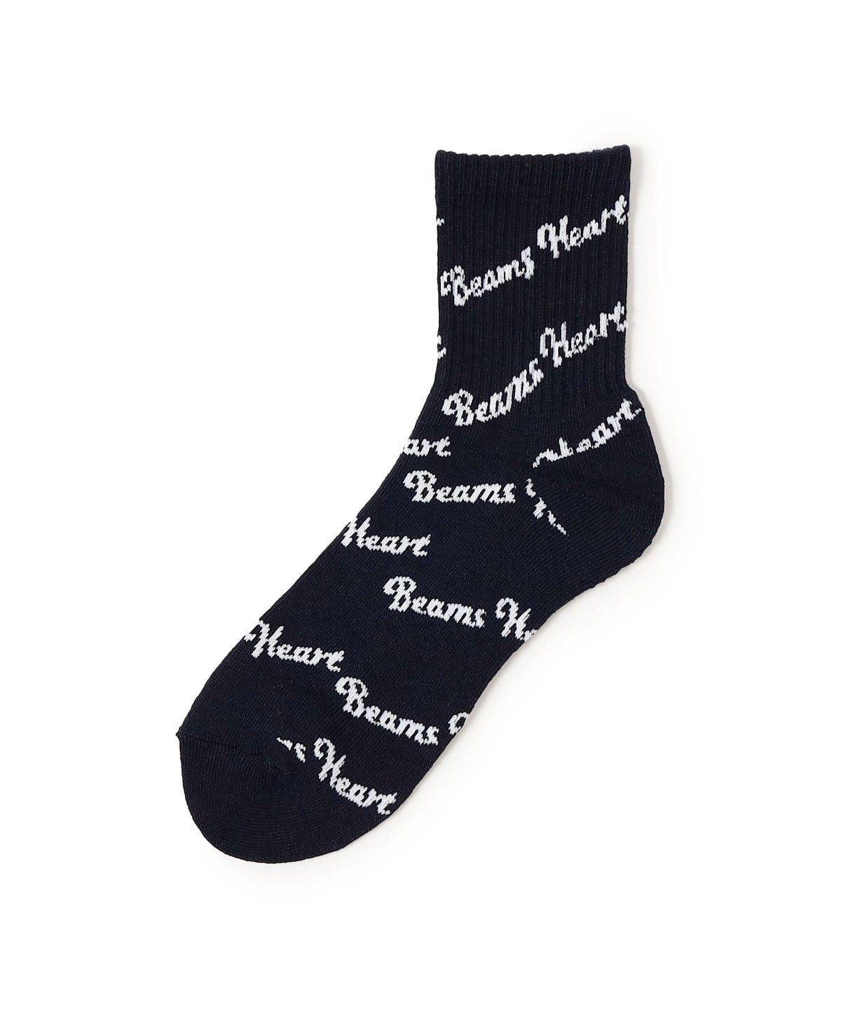 BEAMS HEART �r�[���X �n�[�g �΂߃��S �\�b�N�X ���b�O�E�F�A MEN NAVY ONE SIZE