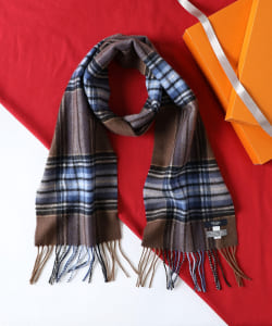 ウール チェック マフラー