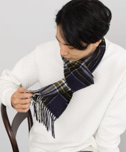 ウール チェック マフラー