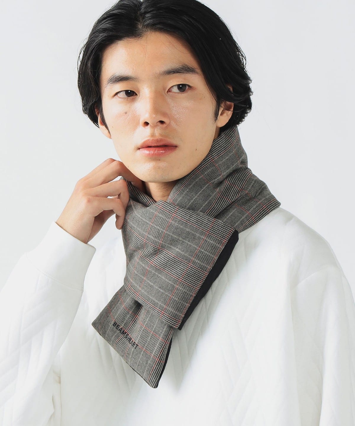 BEAMS HEART（ビームス ハート）チェック ダウン マフラー