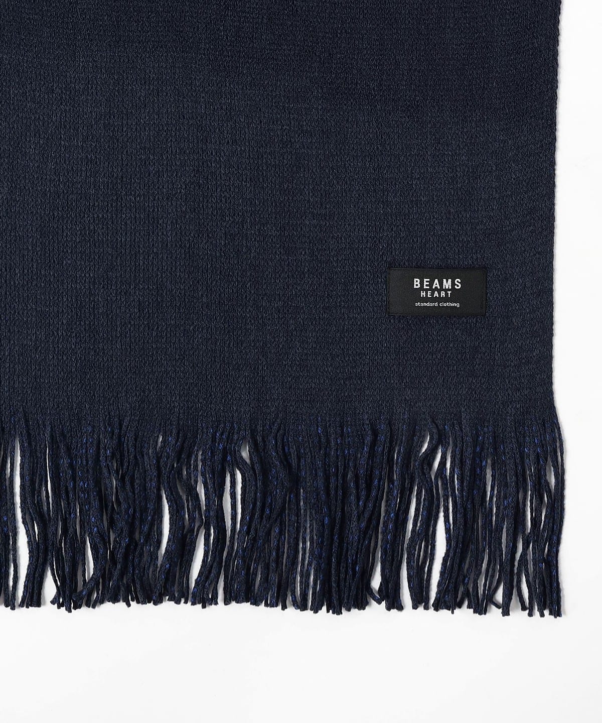 BEAMS ネックウォーマー スヌード　ブルー系　羊毛100％　美品 BEAMS HEART（ビームス ハート）2パネル マフラー（ファッション雑貨