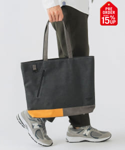 【+15%ポイントUP】ポリエステル 杢素材 コンビ トート バッグ