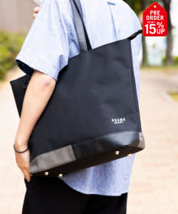 【+15%ポイントUP】ポリエステル 杢素材 コンビ トート バッグ