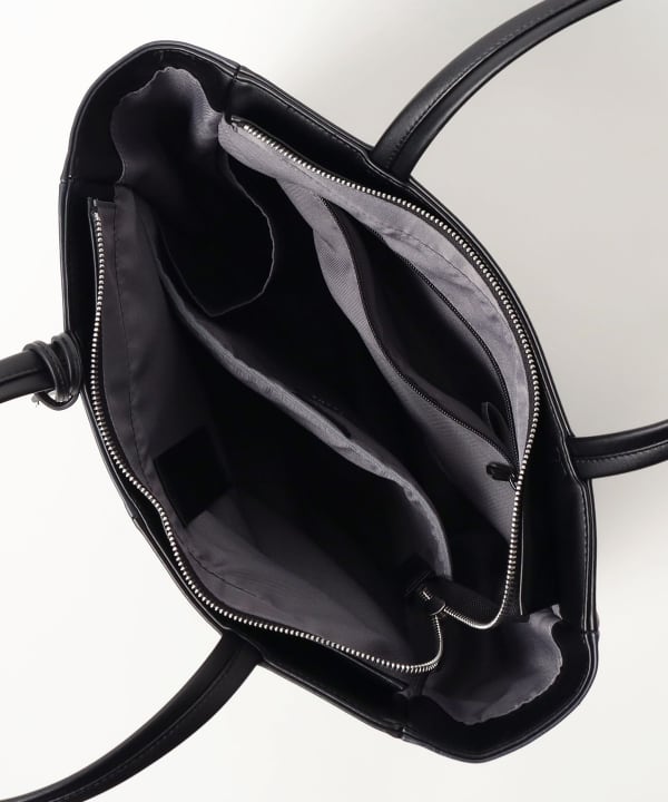 BEAMS HEART（ビームス ハート）フェイクレザー 切替 トートバッグ