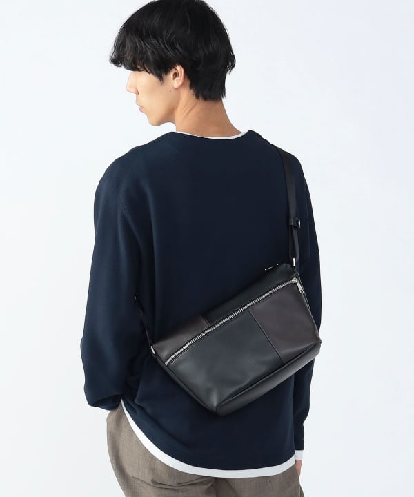 BEAMS HEART（ビームス ハート）フェイクレザー 切替 ショルダー