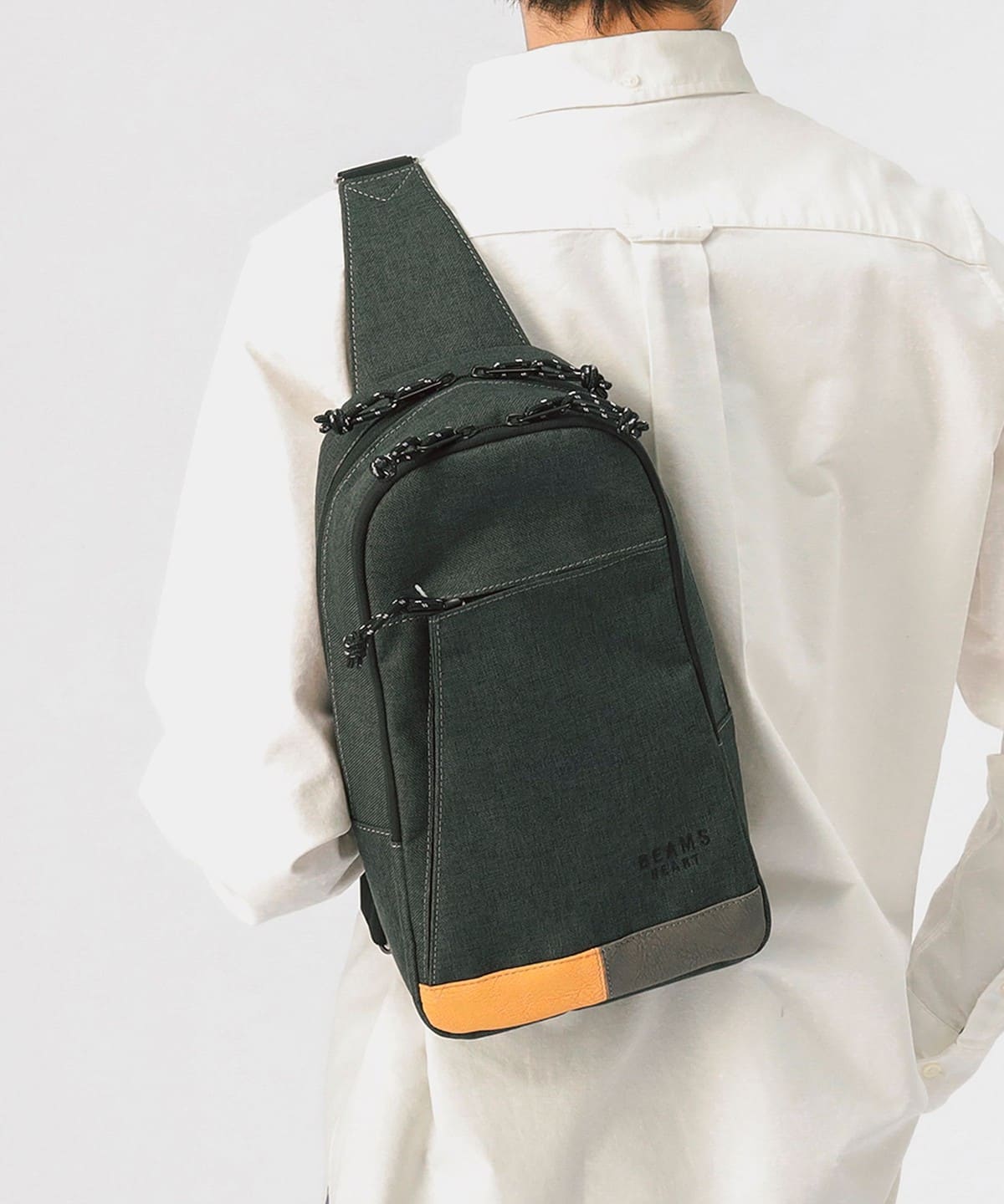 ポリエステル 杢素材 配色 切替 ショルダーバッグ バッグ MEN CHARCOAL GREY ONE SIZE ポリエステル 杢素材 配色 切替 ショルダーバッグ バッグ MEN CHARCOAL GREY ONE SIZE