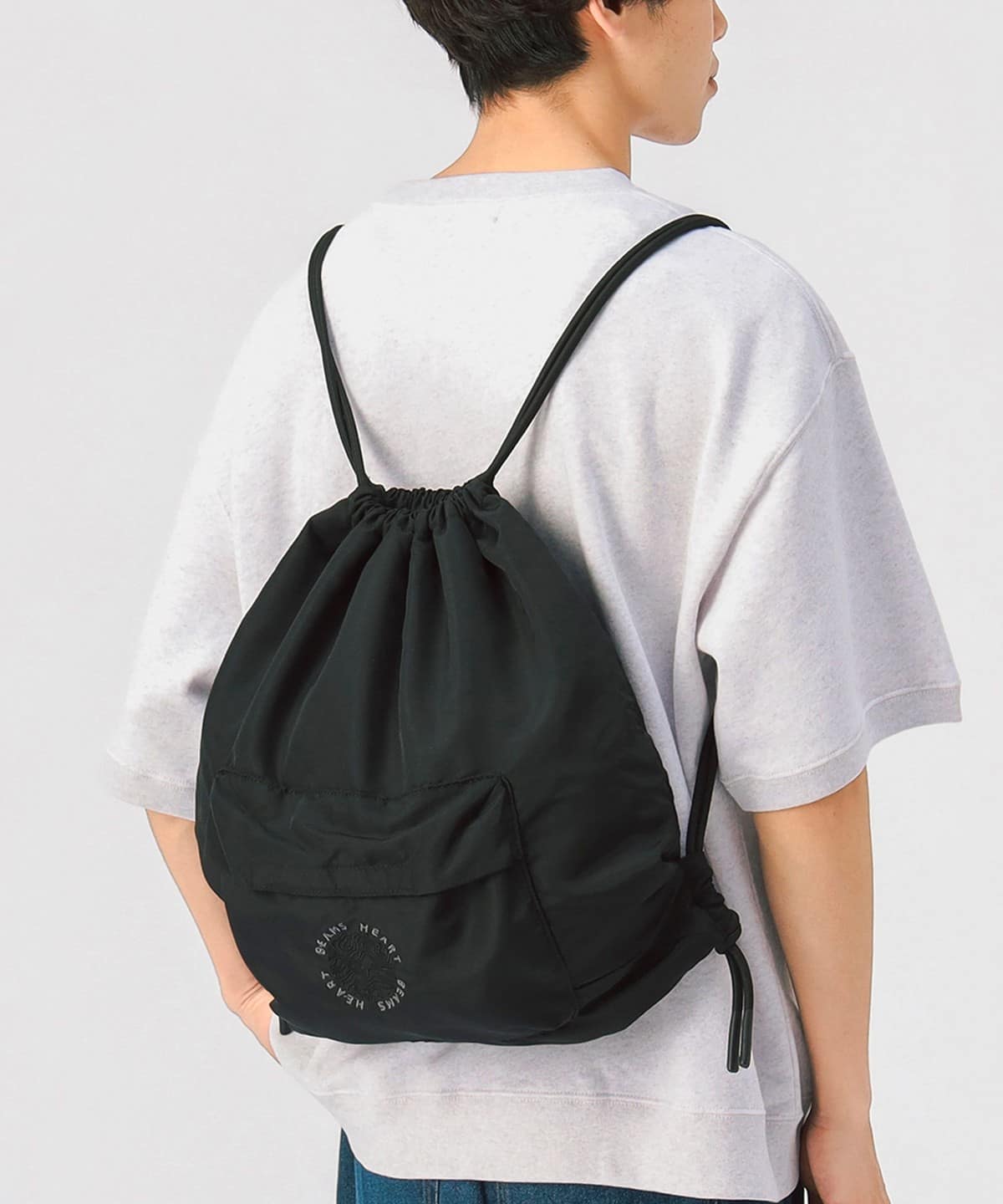 サークル 刺繍 ナップサック バッグ MEN BLACK ONE SIZE サークル 刺繍 ナップサック バッグ MEN BLACK ONE SIZE