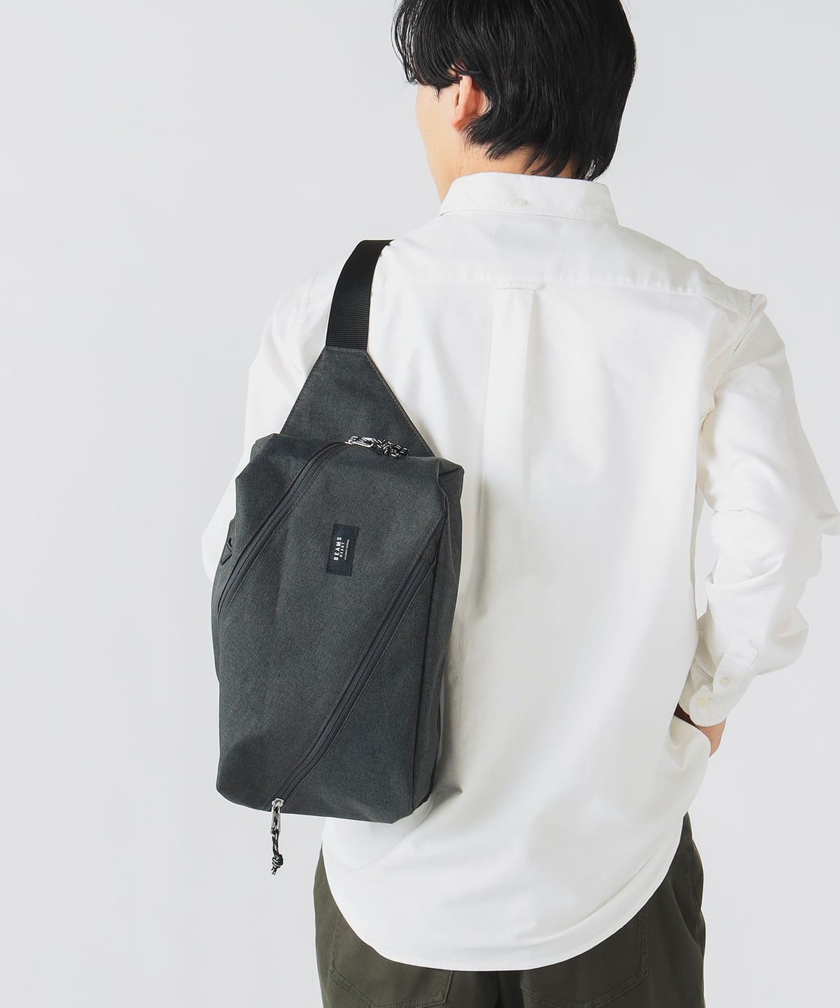 BEAMS HEART（ビームス ハート）ポリエステル 杢素材 ツイスト ジップ