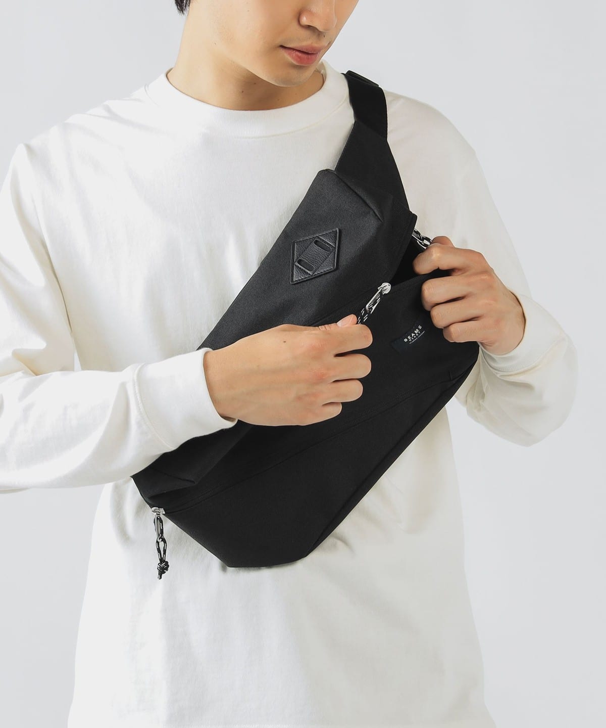 BEAMS HEART◇ウエストバッグ/--/BLK/42-61-0232819 BEAMS HEART