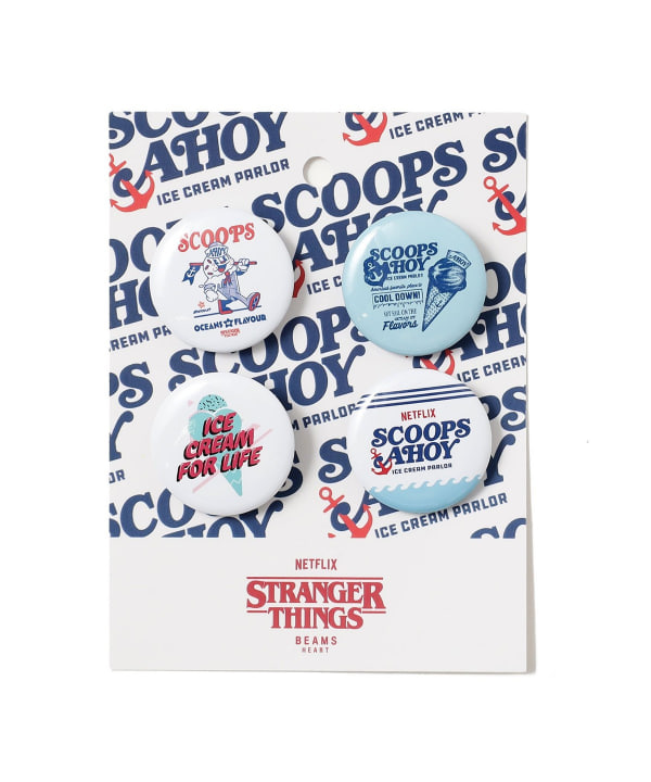 【COLLABORATION】STRANGER THINGS / Scoops Ahoy Can Badges
