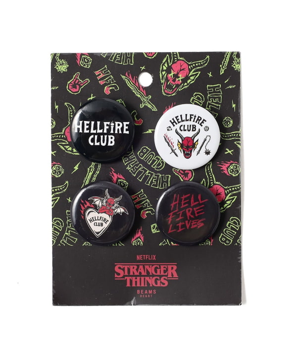 【COLLABORATION】STRANGER THINGS / Hellfire Club Can Badges 「ヘルファイア・クラブ」モチーフ缶バッジ