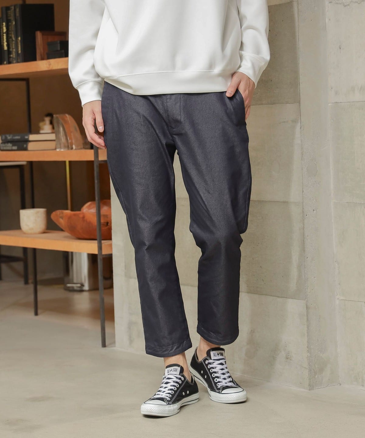 デニムルック クロップドパンツ パンツ MEN NAVY S デニムルック クロップドパンツ パンツ MEN NAVY S