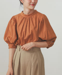 BEAMS HEART / 2WAY カラミ ドット ブラウス