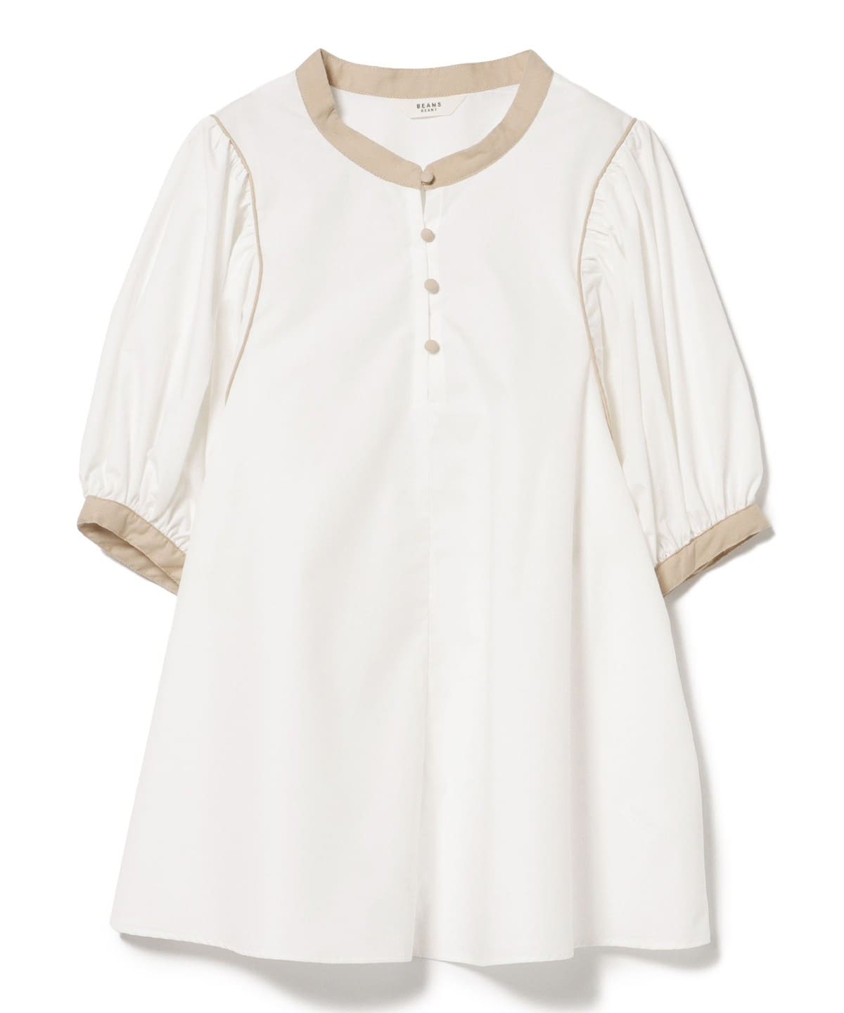 BEAMS HEART（ビームス ハート）パフスリーブ ギャザーブラウス