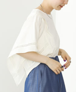 BEAMS HEART / 袖口レース フレアブラウス