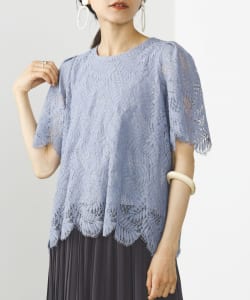 BEAMS HEART / レース 半袖ブラウス