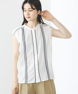 刺繍ノースリーブ ブラウス