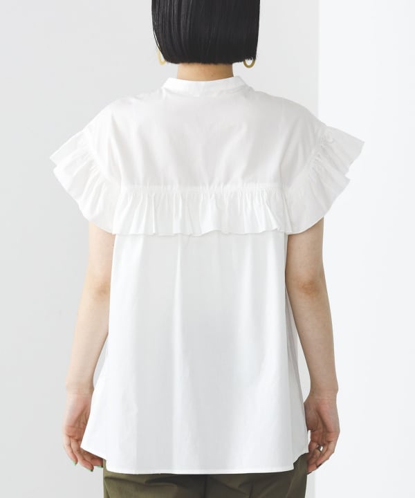 IENA - IENA バンドカラーフリルブラウス IENA｜シャツカラーフリルブラウス | Rakuten Fashion(楽天